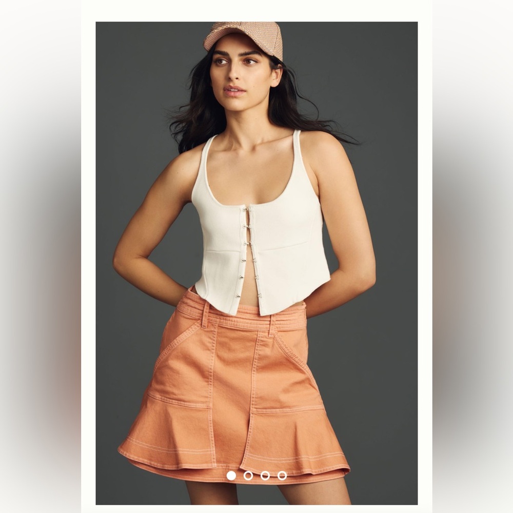 Anthropologie Pilcro Kick Flare Mini Skirt